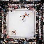 Amazing shot of Muhammad Ali knocking out Cleveland Williams in front of a crowd of 35,000. Houston, Texas 1966.