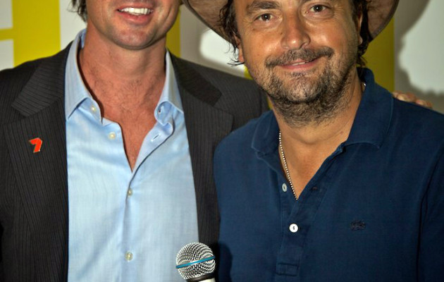 With Henri Leconte at the 2011 Australian Tennis Open