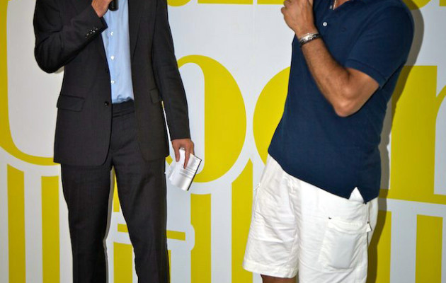 With Henri Leconte at the 2011 Australian Tennis Open