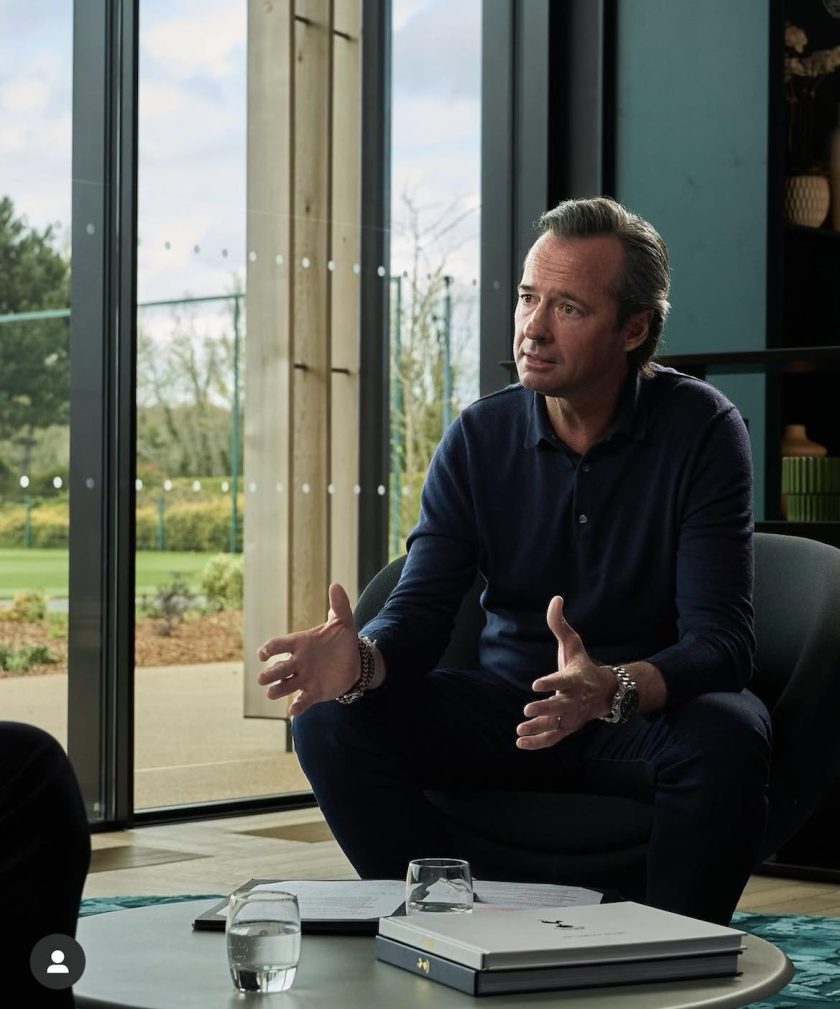 Interview with Ange Postecoglou at Tottenham Hotspur HQ.